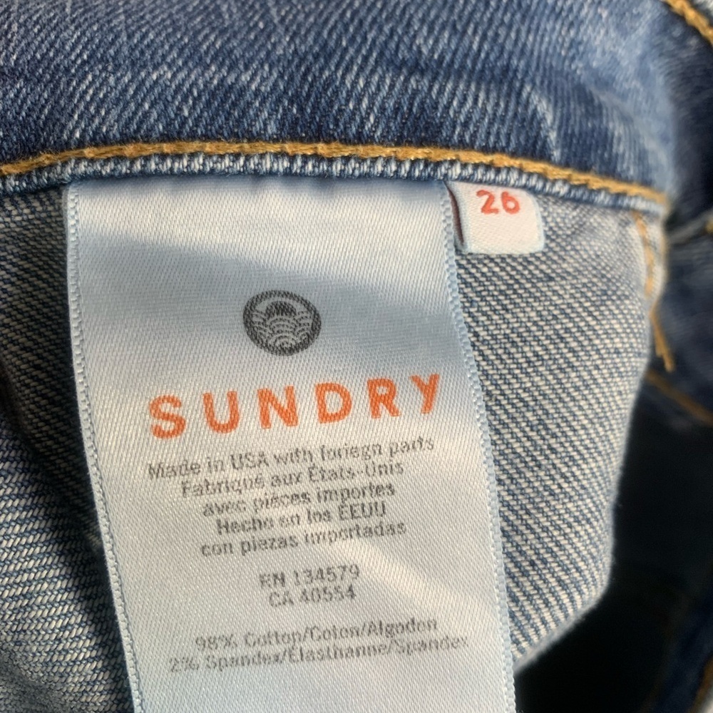 Sundry Star High Waist Button Front Denim Jean Skirt Size 26 - Picture 10 of 11
